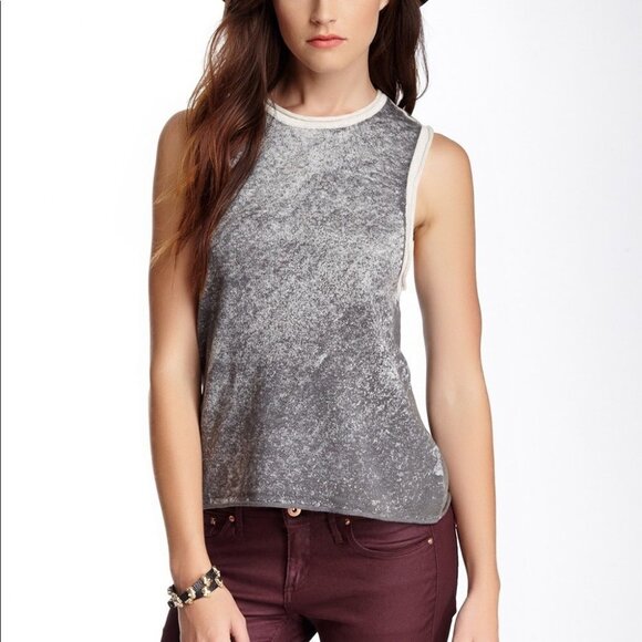 Revolve 27 Miles Malibu Karolina Muslce Tank Top Revolve Grey Tie Dye Size Small - Picture 8 of 9